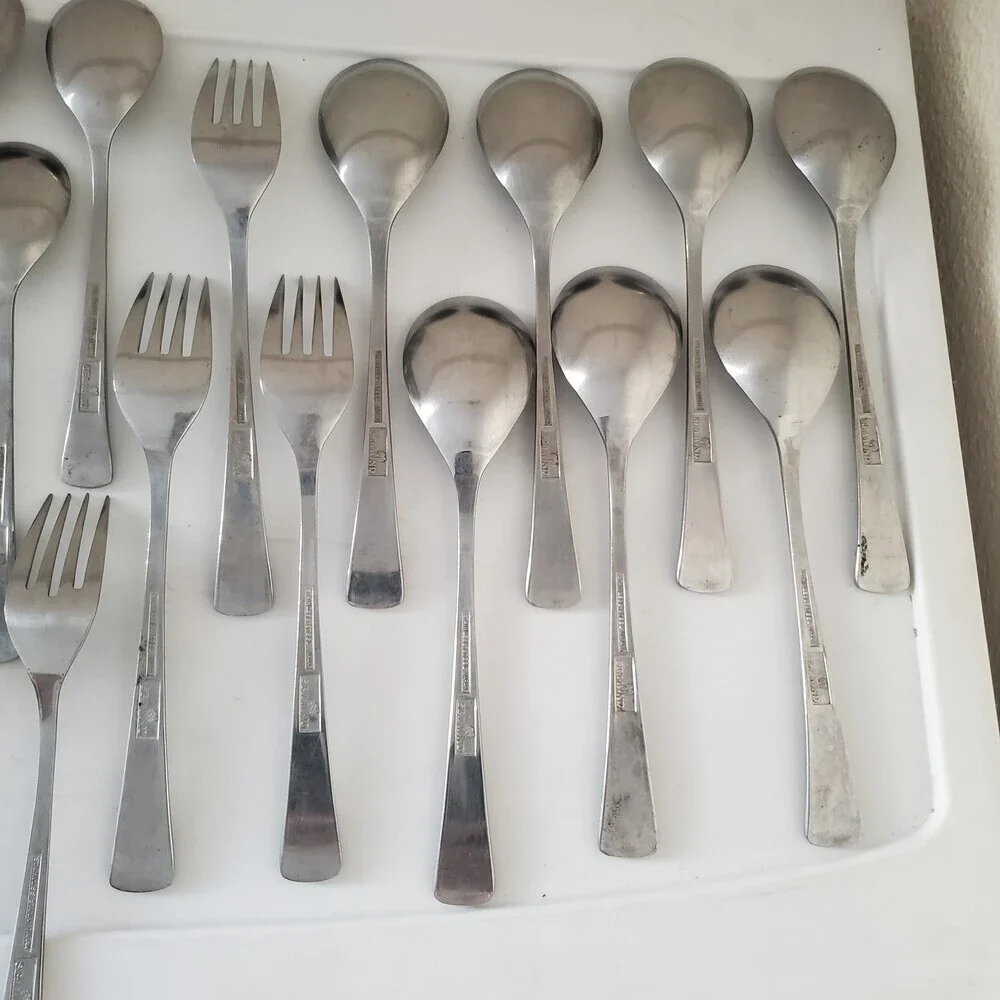 SEAWIND Stainless Steel Flatware Set 29 Pieces Service for 8 Palm Tree Japan